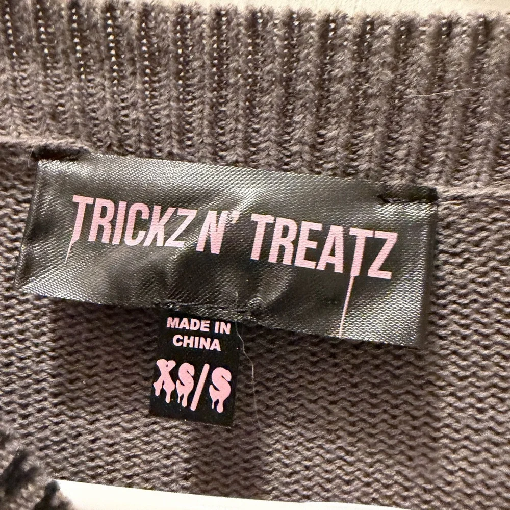 Dolls Kill Gray Skeleton Sweater - Picture 3 of 3